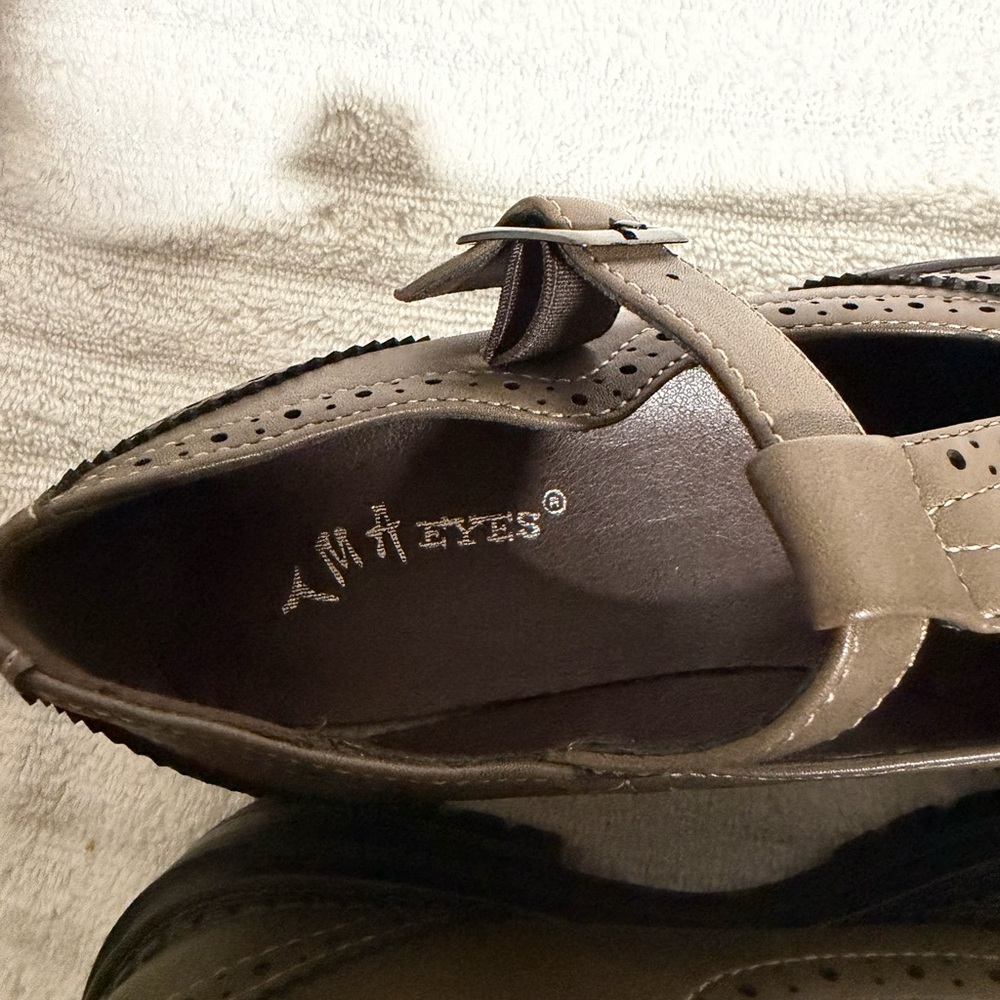 TMA Eyes Women Mary Jane English Style Platform Shoes Brown. 37/ US 7 - Picture 3 of 4